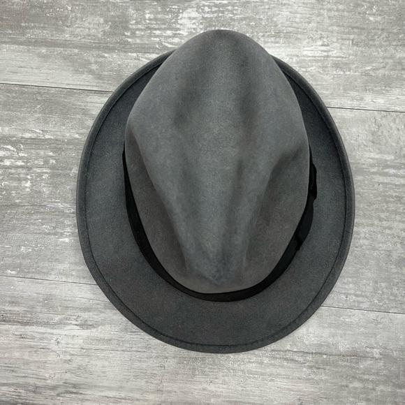 Vintage 1950’s Flechet Grey Fur Felt Fedora 6 5/8 - Picture 9 of 11